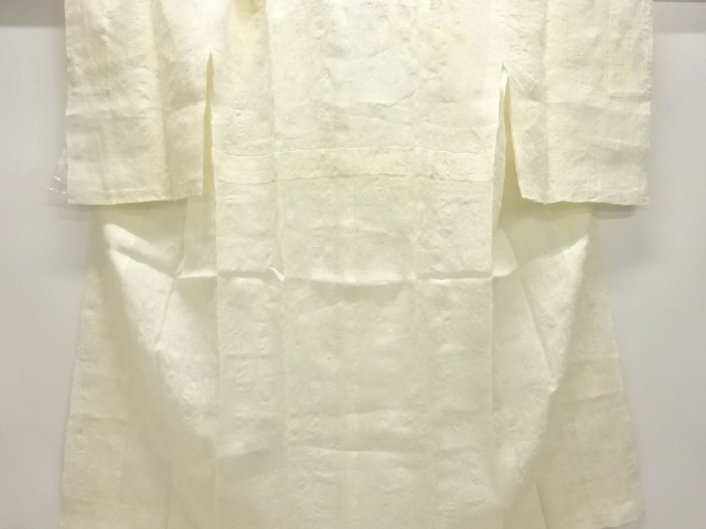 JAPANESE KIMONO / ANTIQUE JUBAN FOR SUMMER / FLORAL PLANTS